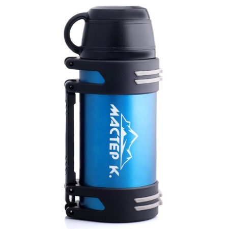 Thermos, 1.6 l, the movement "Master K. Yamal", with two circles, retains heat 18 hours, blue-4