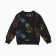 Sweatshirt for a boy, black/dino color, height 122 cm