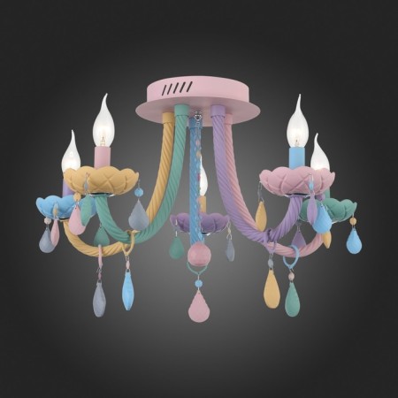Ceiling Ceiling ST LUCE. SL1700.782.05. Fiata. 5x40 watts, E14, 58x58x45 cm, colorful color-2