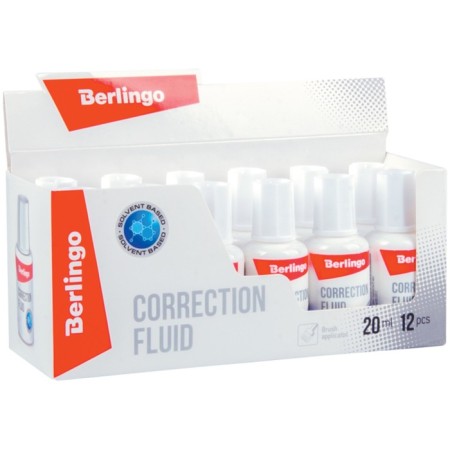 Corrective fluid 20 ml Berlingo, on a chemical basis, with a brush-1