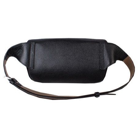 Waist bag, 2 lightning departments, adjustable belt, black color-2