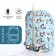 School backpack from textiles on a zipper, 3 pockets, pencil case, blue color