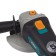 Corner grinder Bort BWS-18LI-125, battery, 18 V, 2x4 Ah, Li-Ion, 125x22.2 mm