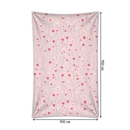 Decorative panel with photo printing "Blooming Love", vertical, size 100x150 cm-1