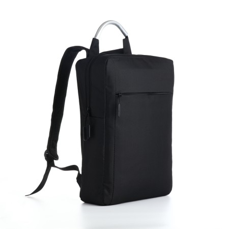 Backpack, lightning department, external pocket, black color