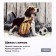 Picture on numbers on a canvas with a subframe "Puppy with a ball", 40 x 30 cm