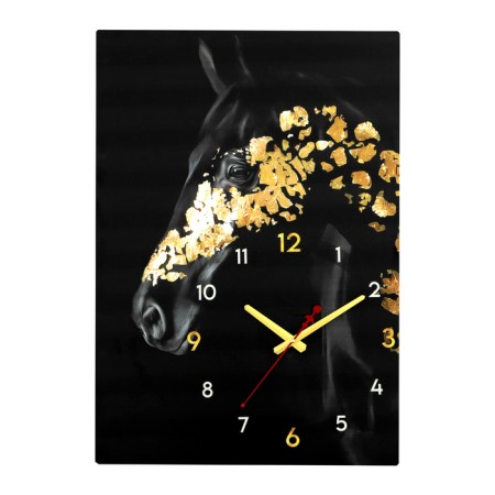 Carty clock wall-mounted interior "black gold", silent, 50 x 70 cm-2