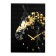 Carty clock wall-mounted interior "black gold", silent, 50 x 70 cm