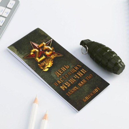 Set "Day of Real Men": notebook 32 sheets A7 and pen-2