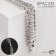 Bracelet with rhinestones "shine" chain, white color in silver, l = 18 cm