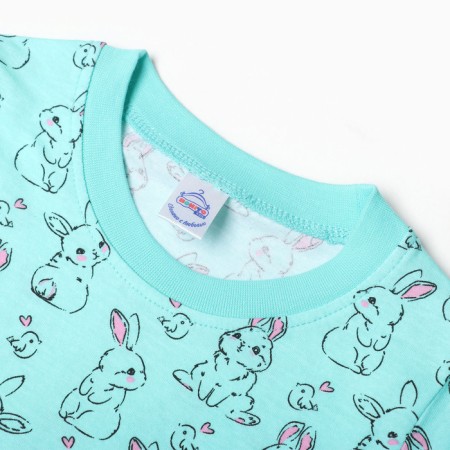 Pajamas for girls, mint color, height 110-1