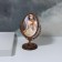 The mirror of the desktop "oval", two -sided, with an increase, the mirror surface is 8.5 × 12.1 cm, the color is black/copper