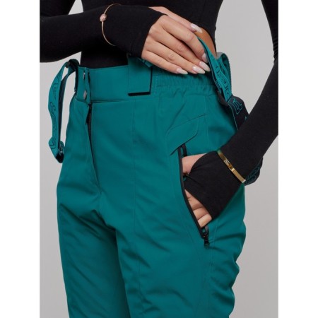 Semi -combinezone ski insulated female winter, size 50, green color-7