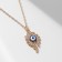 Obel-co-worker "Eye" elongated, the color is white-blue in gold, 40 cm