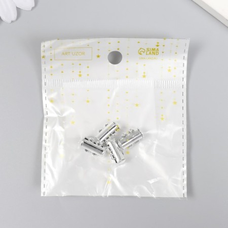 Fastener magnetic bicarry metal silver 0.6x1.5 cm-2