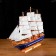 Souvenir ship large "Orpheus", sides blue, white sails, 11 × 80 × 71 cm