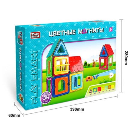 Magnetic designer "Color Magnets", 55 parts-6