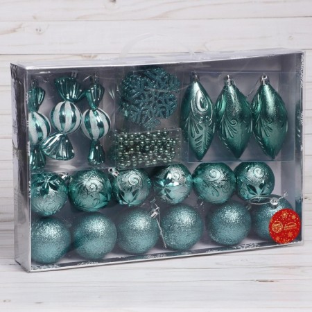 Set of jewelry plastic 36 pcs "Wonderful Day" Green-1