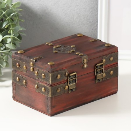 Casket chest "Adeline" red 17.5x11x9.5 cm-4