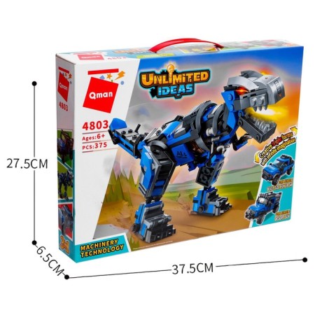 Designer transformer "Dinosaur", 3 in 1, 375 parts-2