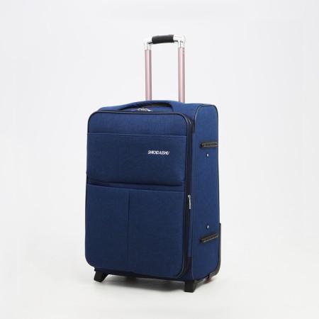 Middle suitcase 24 ", lightning department, code castle, 3 wheels, 2 external pockets, blue color