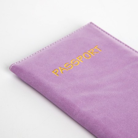 Passport cover, lilac color-3