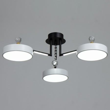 Люстра "Велтос" 3хLED 78Вт 3000-6000К черно-белый 63х63х21 см BayerLux-1