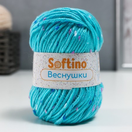 Yarn 60% acrylic, 30% cashmere, 10% silk "spring" 50 g 80 m color 23a water blue