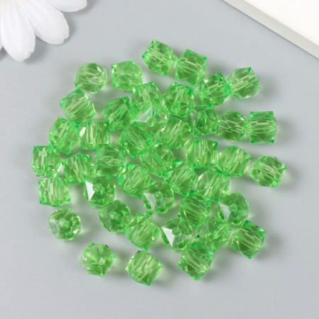 Plastic beads "Crystal polyhedron. Pistachio" Transparent set of 20 g 1x1x1 cm-1