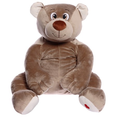 Soft toy "Bear Lary", 85 cm, beige-gray color