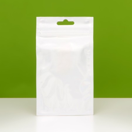Pack Zip-Lock PP, White, with a continuous window, flat, Europrop, 8 x 14cm-2