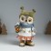 Polystone souvenir "Owl in a sweater with snowflakes, with a flashlight" 11.6x8x19 cm