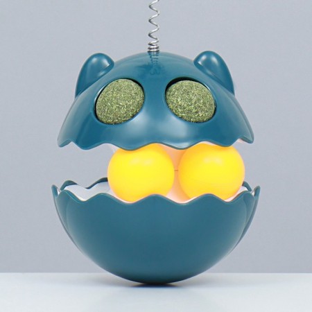 Nevali toy with cat mint and feather, 9.5 cm, blue-2