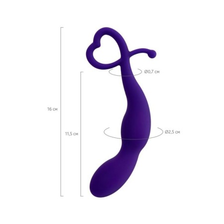 Anal plug WLAP, silicone, purple color, 16 cm, d = 2.5 cm-5