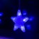 Garland "fringe" 2.4 × 0.9 m with nozzles "stars", IP20, transparent thread, 186 LED, glow blue, 8 modes, 220 V