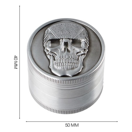 Grinder, mechanical tobacco, greenhouse "skull" 5 x 4 cm, magnetic cover-2