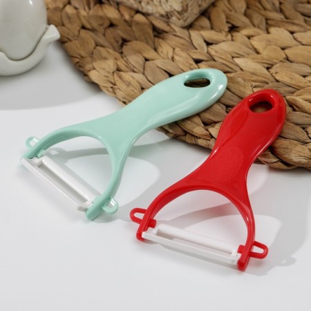 Vegetable cleaning ceramic share "Solnechny", 13 cm, color mix-2