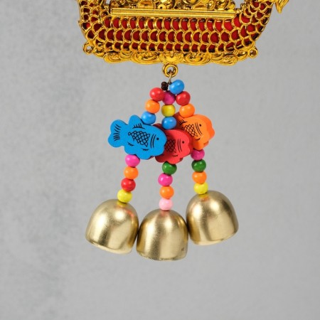 Bell Metal "Ship of the Golden Dragon - Wealth" 3 bells 13x31.5 cm-4