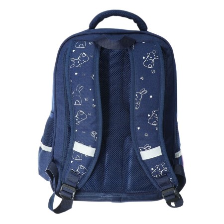 School backpack 40 x 30 x 19 cm, ergonomic back, Bruno VisConti 12-002 Bunny Life, blue-8