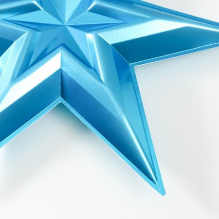 Figure "Star in the Star" Big Blue Metallic, 69.5x60.3 cm-3