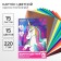 Cardboard color, A4, 15 sheets, 15 colors, coated, one -sided, in a folder, 220 g/m², Minnie Mouse and unicorn
