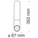 Technical C026CL-01W, GU10, 1x50 W, 67x67x350 mm, white lamp