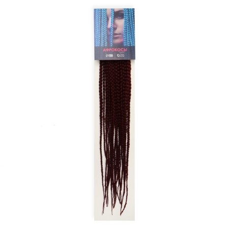 SIM-BRAIDS AFROKOSOS, 60 cm, 18 strands (CE), Marsala color (#39k)-2