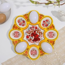 Ceramic ceramic stand for 8 Khokhloma eggs, 25 x 25 cm