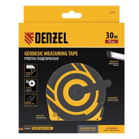 Geodesic roulette Denzel 31291, closed case, fiberlass tape, 30 m x 15 mm-5