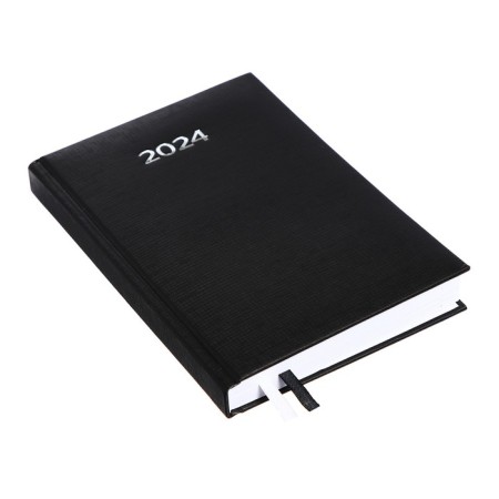 Dated diary 2024, A5, 176 sheets, Attomex.lancaster, Balakron cover, Lasse, block 70 g/m2, black-1