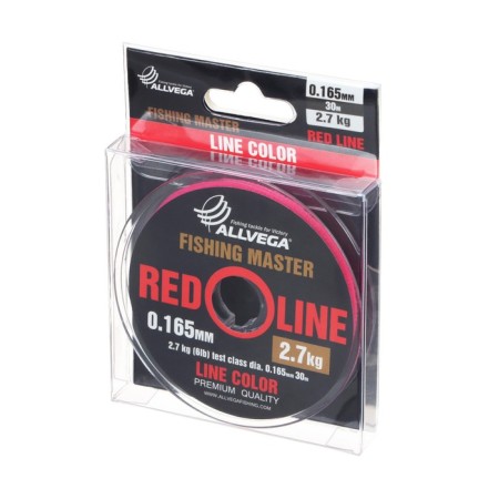 Monophile Fine Allvega Fishing Master, diameter 0.165 mm, test 2.7 kg, 30 m, ruby-1