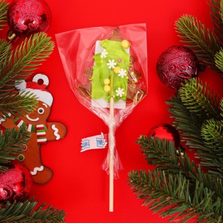 Lollipop "Christmas tree" with snowflakes, 23 g-2
