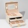 Steam for jewelry "Casket" sliding with a mirror, 17.5 × 14 × 13.5, white color