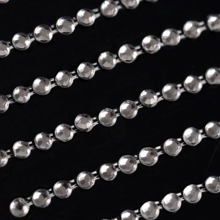 Rhinestones for decor, on adhesive base, 2 mm, silver color-3